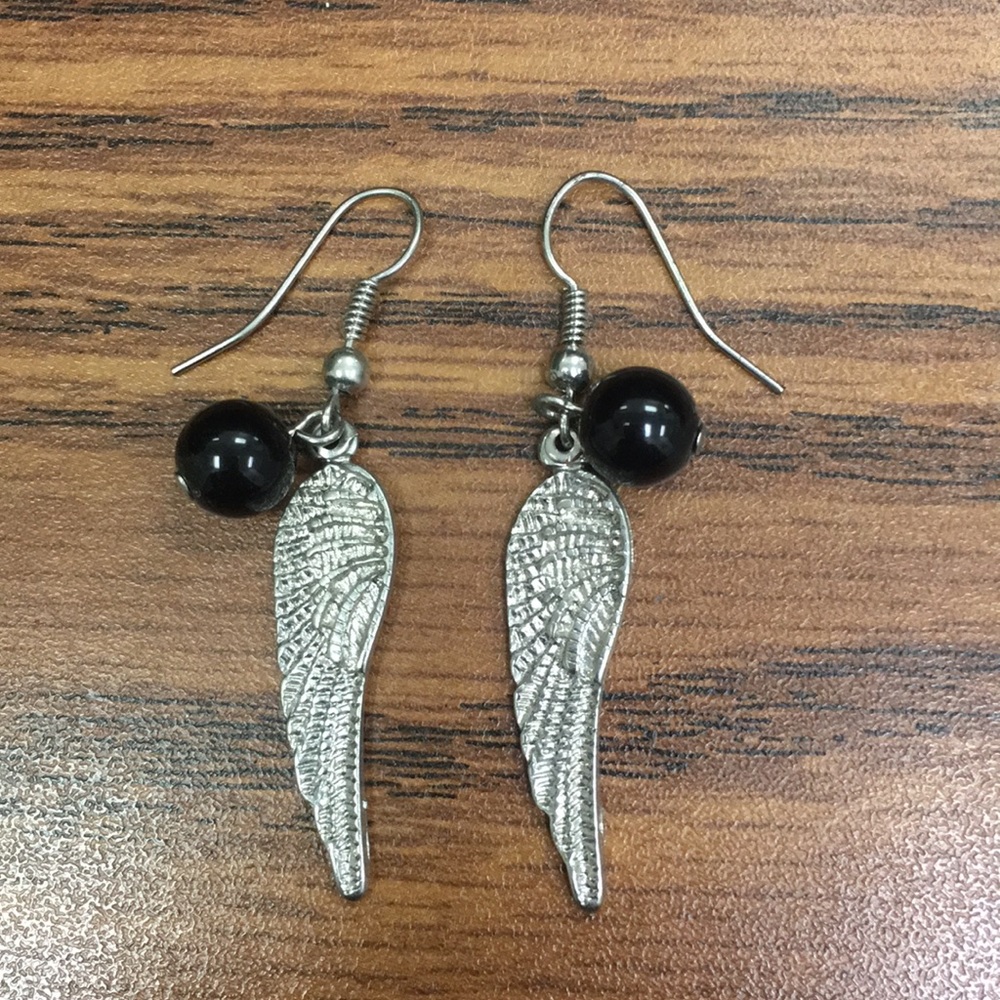 Silver Feather earrings